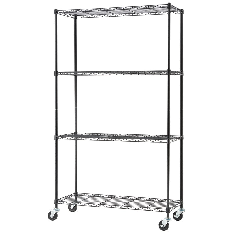 Trinity Basics 4 Tier Shelving Rack Black