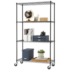 Trinity Basics 4 Tier Shelving Rack Black