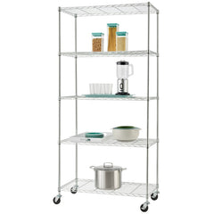 Trinity Basics EcoStorage 5 Tier Shelving Rack Chrome