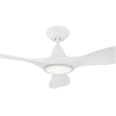 EGLO Noosa DC Fan 18W Tri-Colour Led Light White 116cm 204801