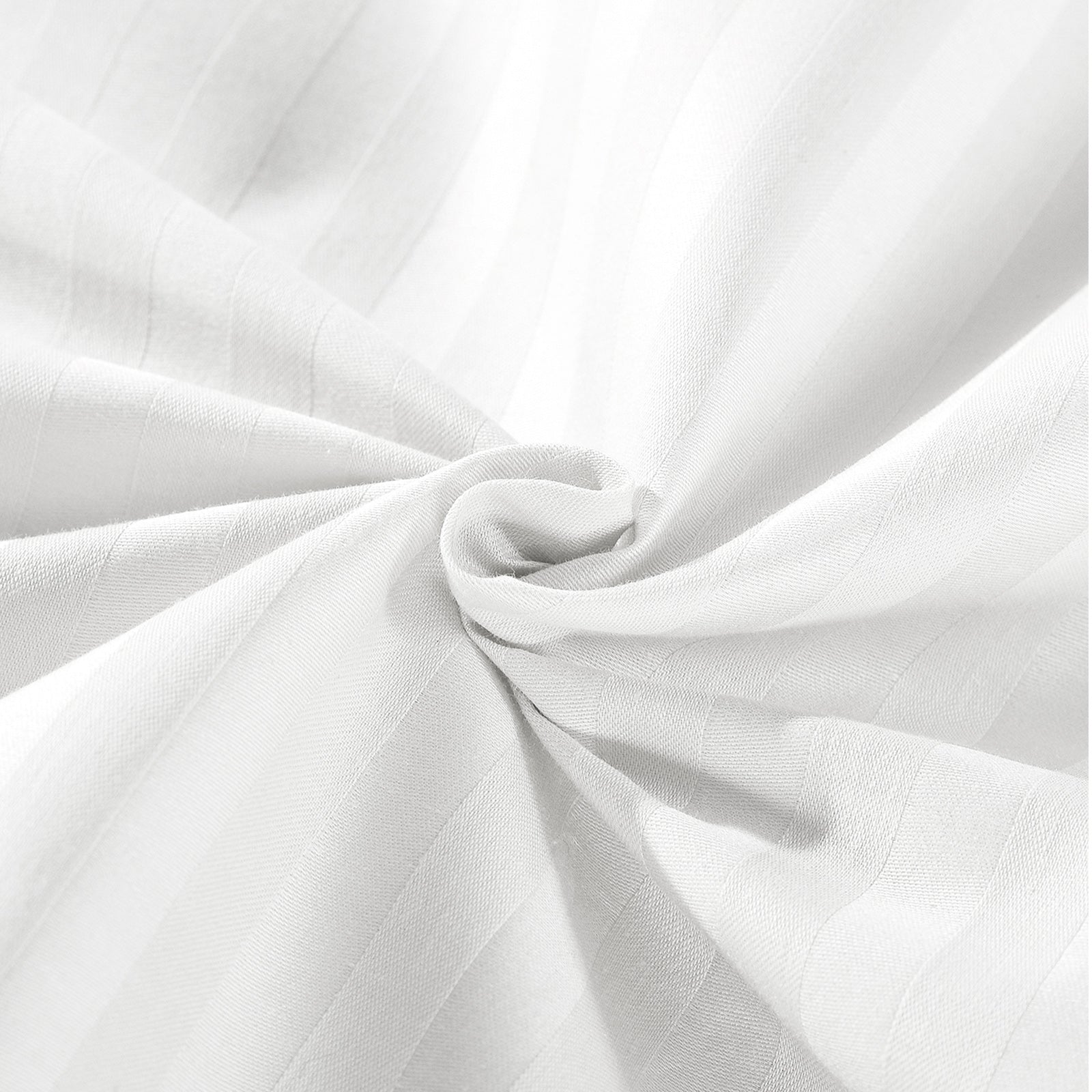 KENSINGTON 1200TC COTTON SHEET SET IN STRIPE-QUEEN - WHITE