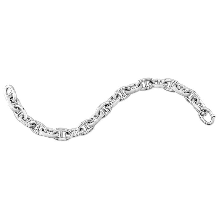 14KT White Gold Anchor Link Bracelet