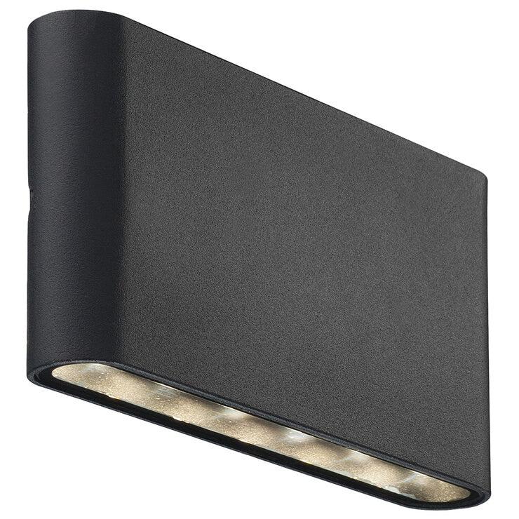 Nordlux Kinver Wall Light Black Metal IP54 8W 2 x 400 Lumen 3K