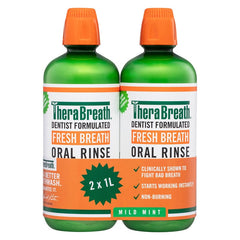 TheraBreath Mild Mint Mouthwash 2 x 1L