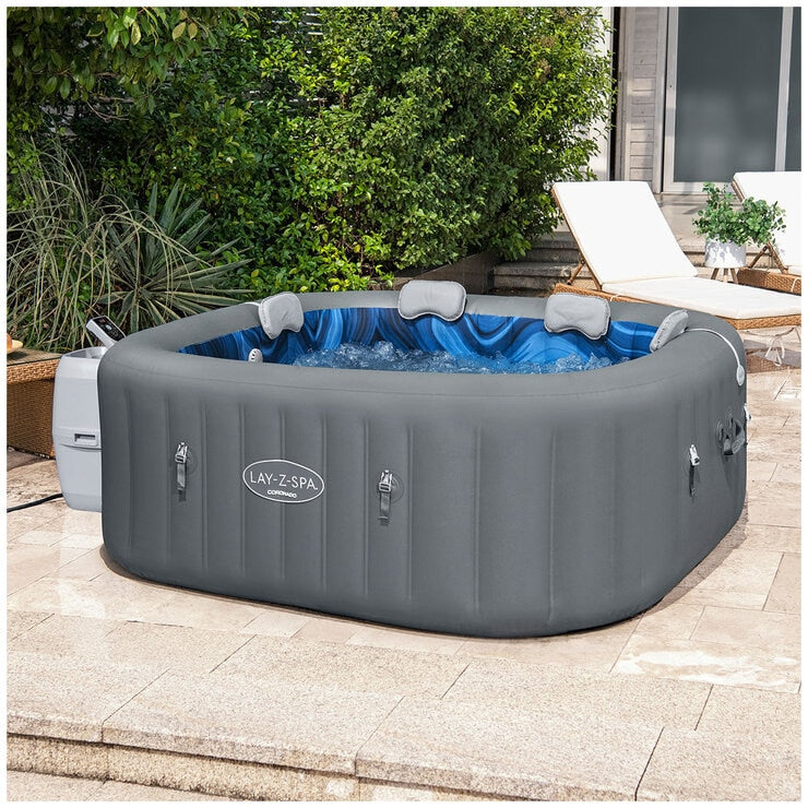 Lay-Z+Spa SaluSpa Coronado EnergySense Square Spa With Smart AirJet 6 Deep Grey 1.80 x 1.80 x 0.71M