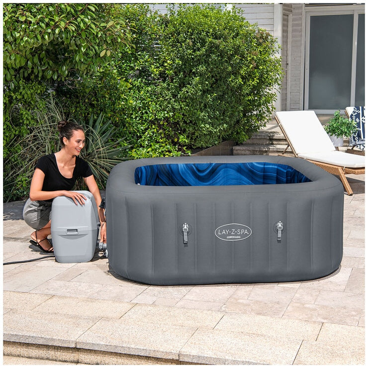 Lay-Z+Spa SaluSpa Coronado EnergySense Square Spa With Smart AirJet 6 Deep Grey 1.80 x 1.80 x 0.71M