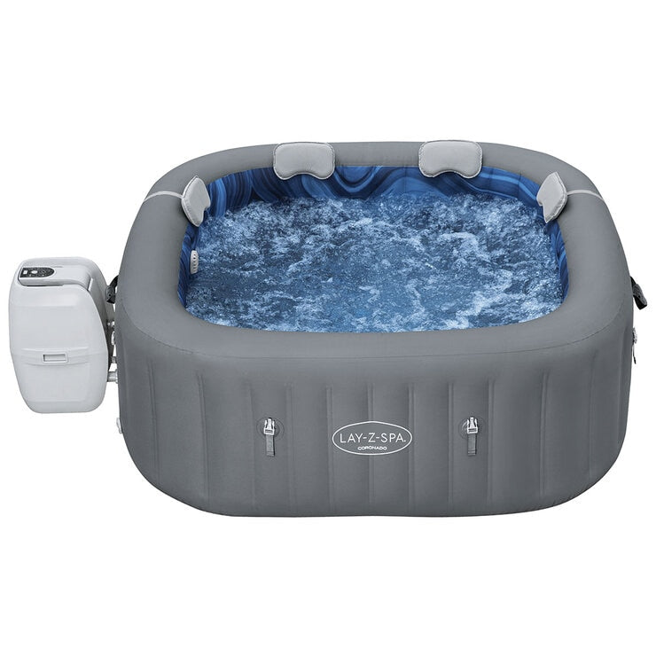 Lay-Z+Spa SaluSpa Coronado EnergySense Square Spa With Smart AirJet 6 Deep Grey 1.80 x 1.80 x 0.71M