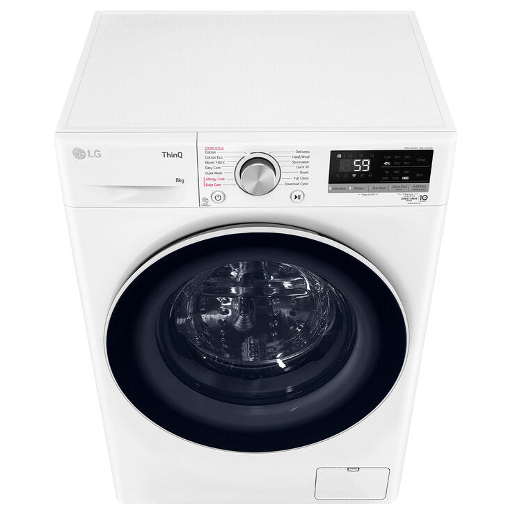 LG 8kg Front Load Washer White WV5-1408W