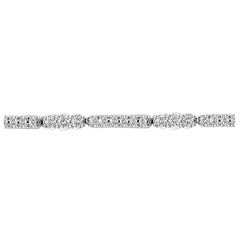 18KT White Gold 1.20ctw Round Diamond Bracelet