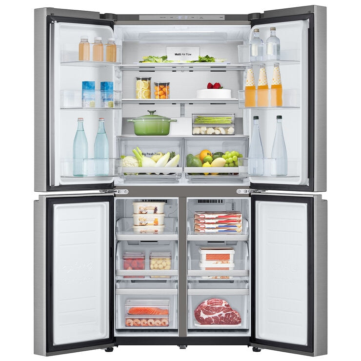 LG 530L Slim French Door Fridge Stainless Steel GF-B505PL