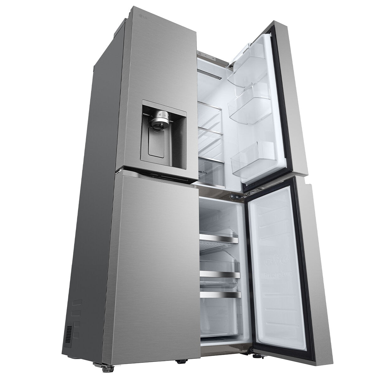 LG 506L Slim French Door Fridge With Ice And Water Dispenser Stainless Steel GF-L500PL