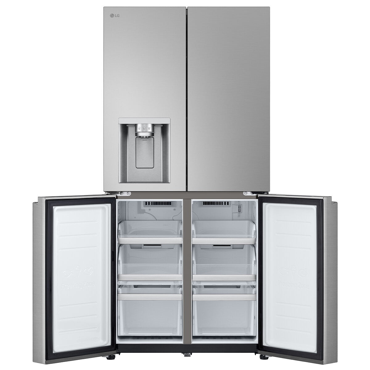 LG 506L Slim French Door Fridge With Ice And Water Dispenser Stainless Steel GF-L500PL