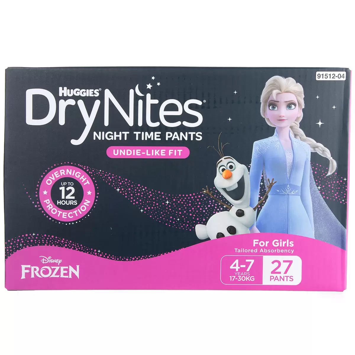 Huggies DryNites Night Time Pants 4-7 Years 2 x 27 Pants