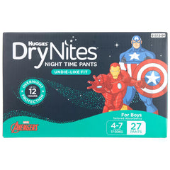 Huggies DryNites Night Time Pants 4-7 Years 2 x 27 Pants