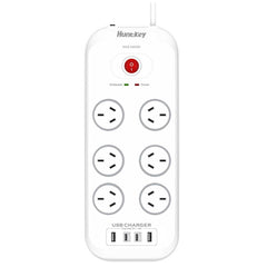 Huntkey 6 Outlets Surge Protector Powerboard 2 Pack SAC607C