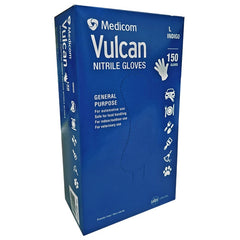 Medicom Vulcan General Purpose Nitrile Gloves Large 2 x 150 Count