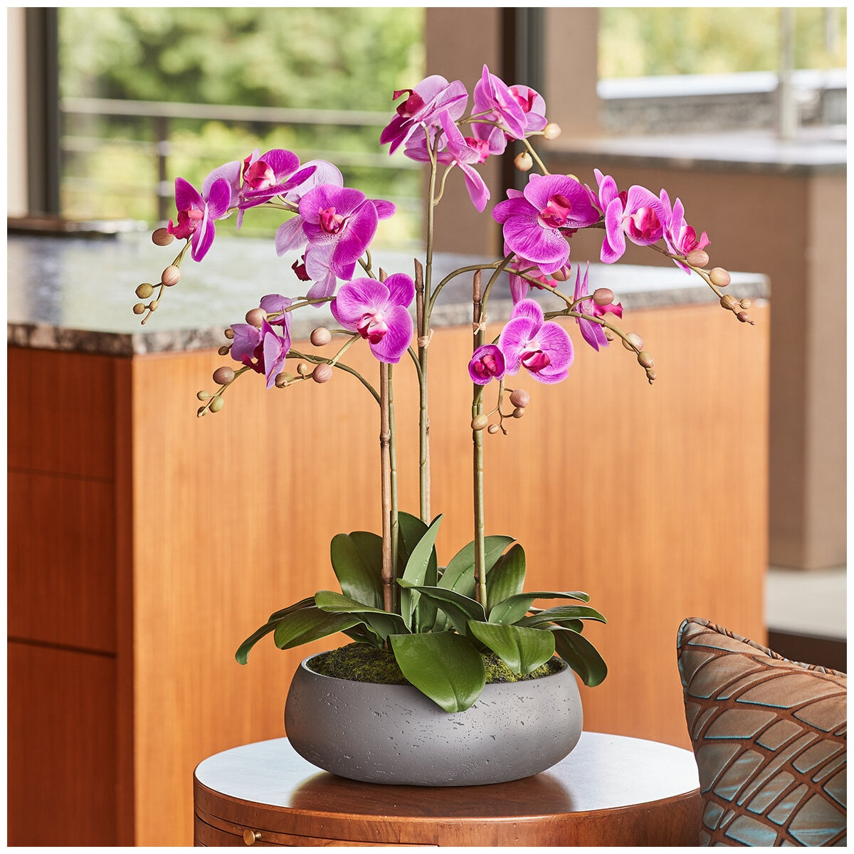 CG Hunter Faux Phalaenopsis Orchid Arrangement Pink 61cm