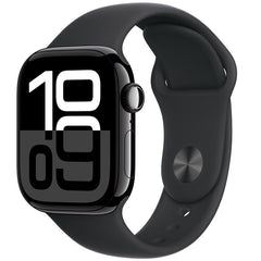 Apple Watch Series 10 GPS 42mm Jet Black Aluminium Case with Black Sport Band M/L