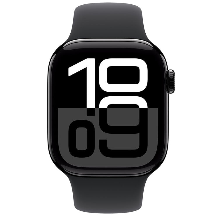 Apple Watch Series 10 GPS 42mm Jet Black Aluminium Case with Black Sport Band M/L