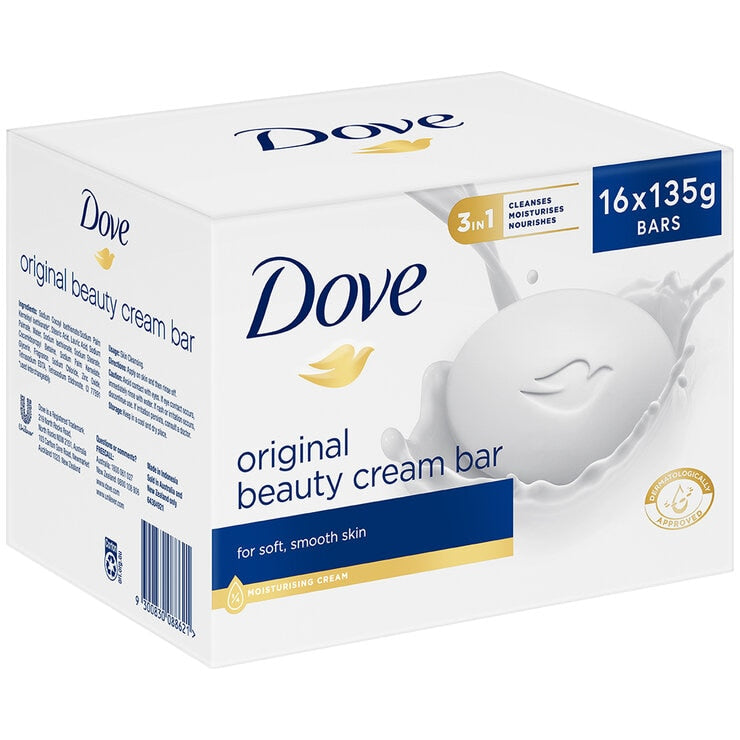 Dove Beauty Cream Bar Original Soap 16 x 135g