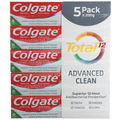 Colgate Total Advanced Clean Toothpaste 5 x 200g