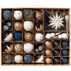 Shatter Resistant Holiday Ornaments 78 Piece