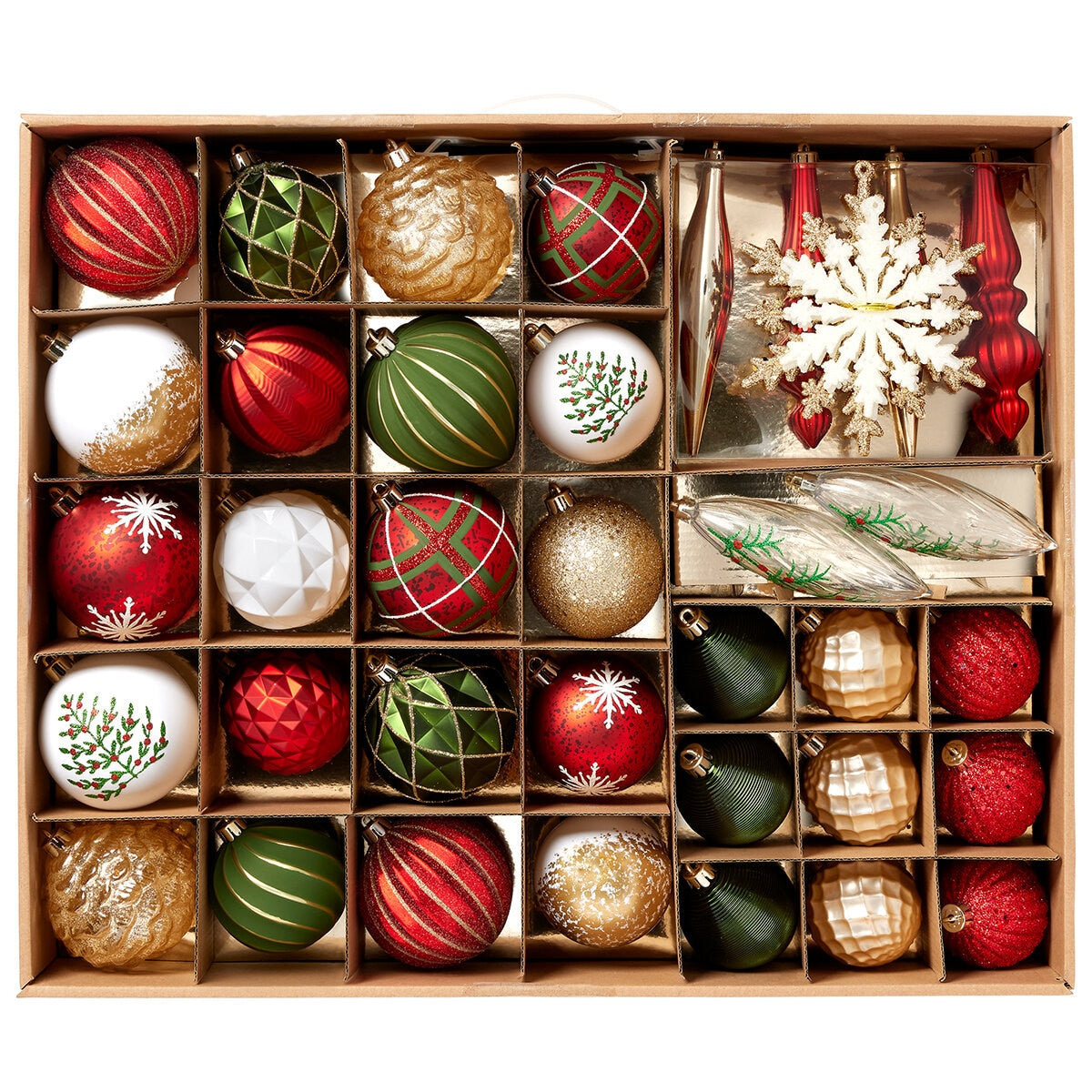 Shatter Resistant Holiday Ornaments 78 Piece