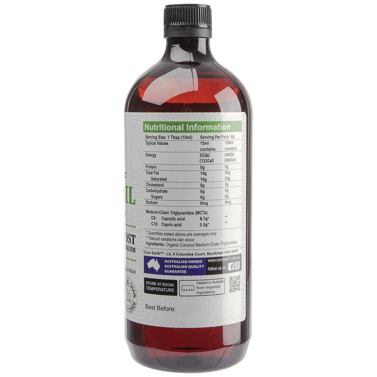 Coco Earth Organic MCT Oil 1L