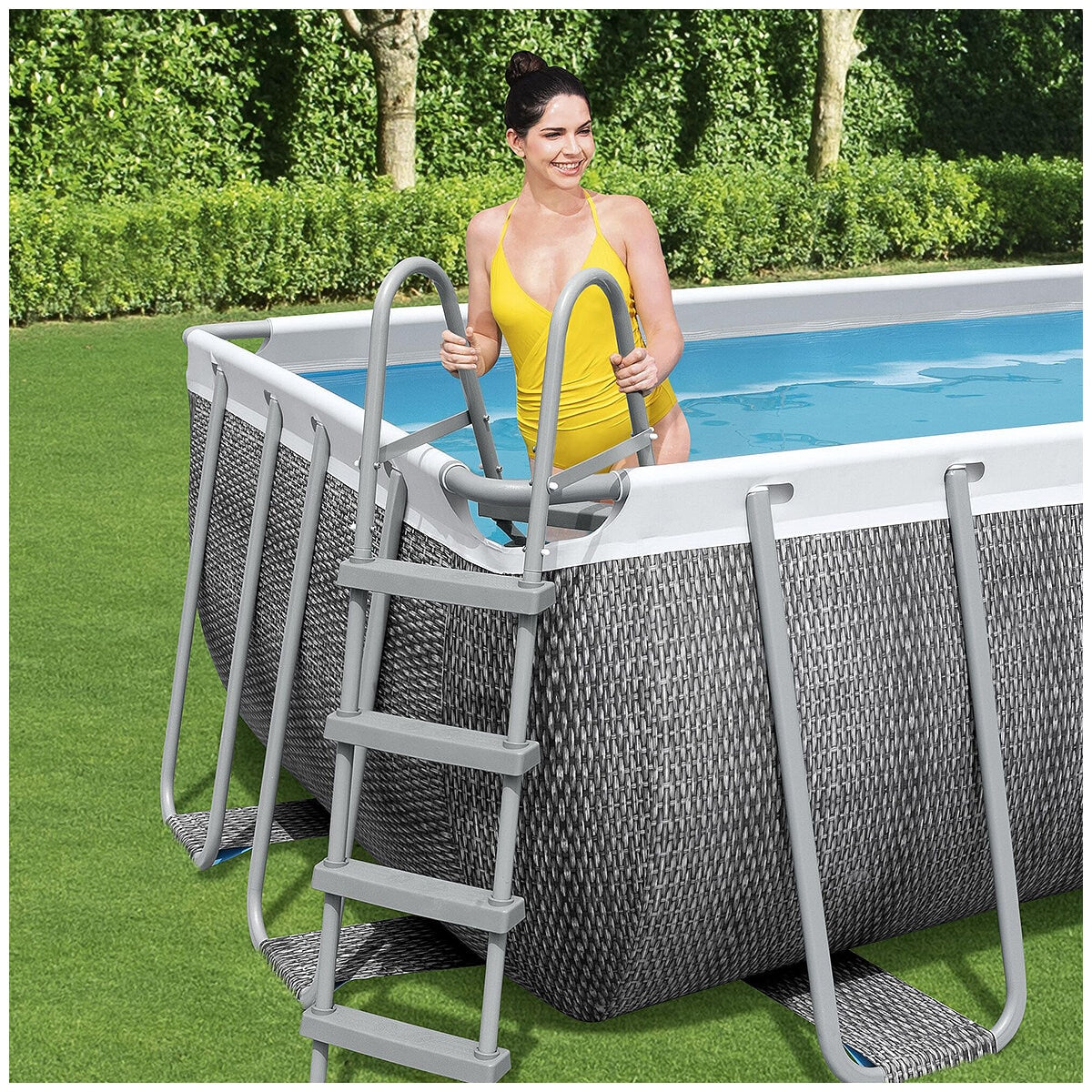 Bestway Power Steel Rectangular Pool Set 4.88 x 2.44 x 1.22M