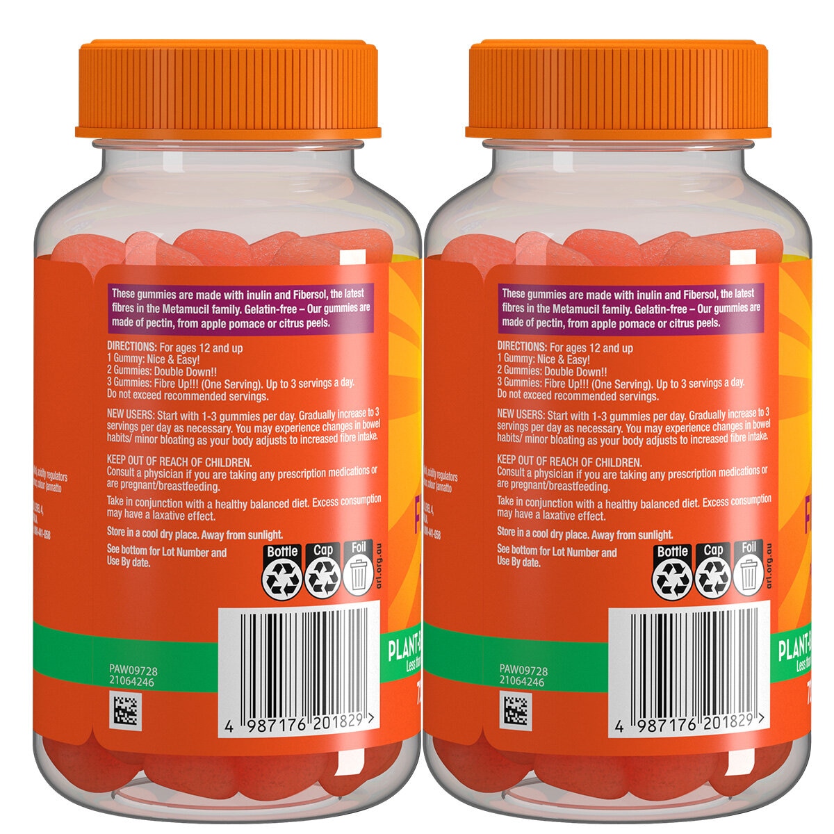 Metamucil Fibre Gummies 2 x 72 Count