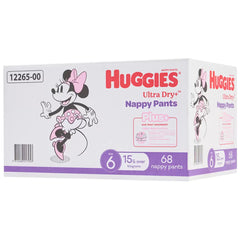 Huggies Girls' Ultra Dry Nappy Pants Plus Size 6 68 Nappy Pants