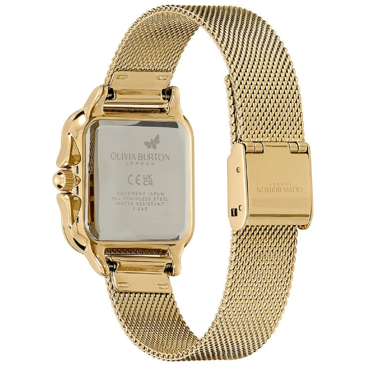 Olivia Burton Gold Mesh Bracelet Green Dial Women's Watch 24000087