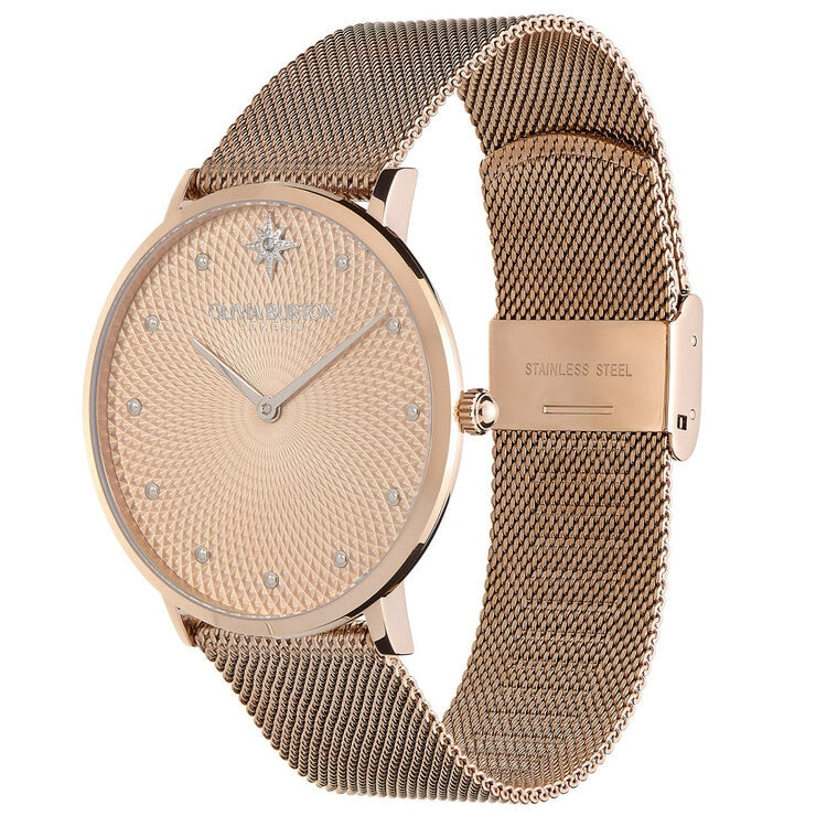 Olivia Burton Ionic Carnation Gold Dial Women's Watch 24000025