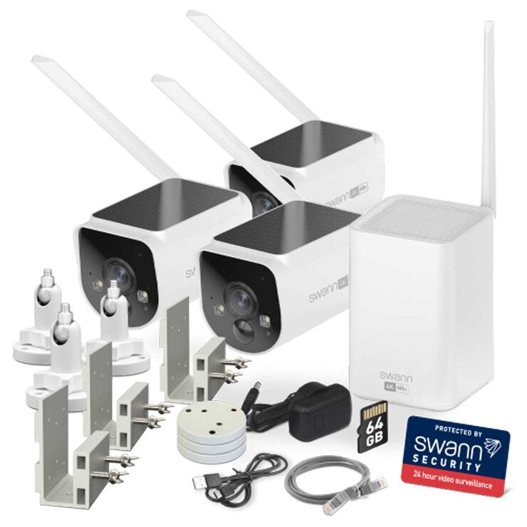 Swann MaxRanger4K Solar 3 Camera Security System