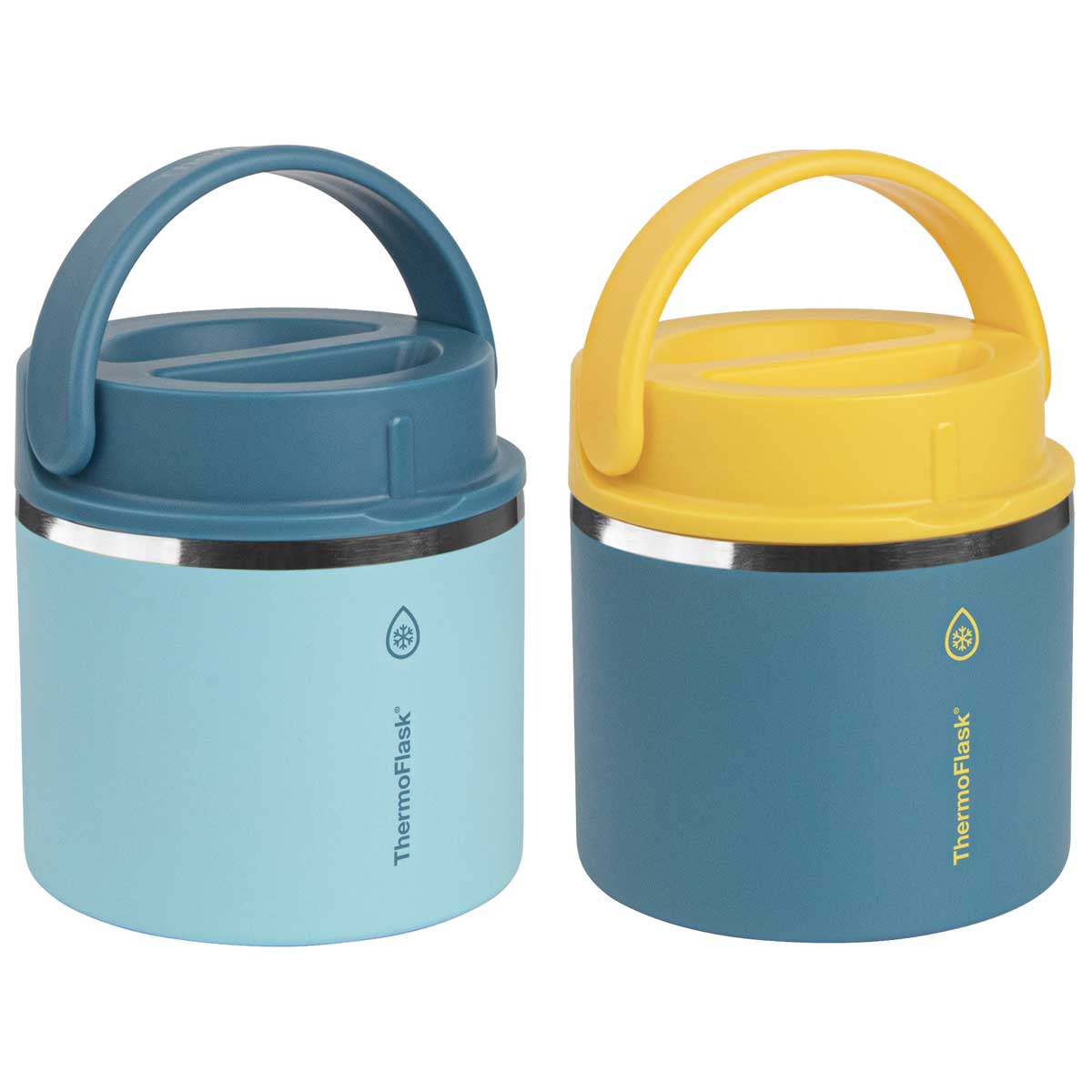 ThermoFlask 590ml Insulated Food Jar 2 Pack Blue
