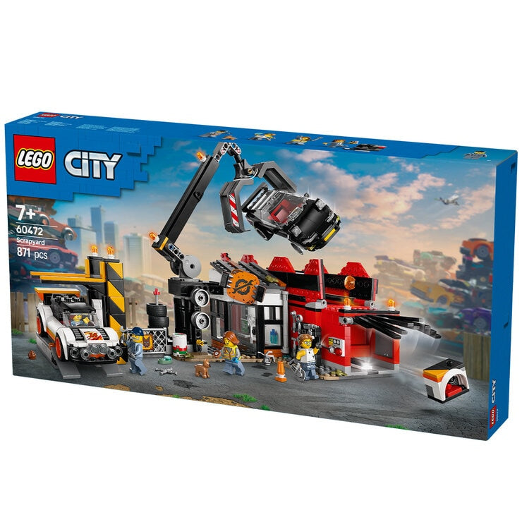 LEGO City Scrapyard with Cars, Salvage Worker Toy for Ages 7 Plus 60472