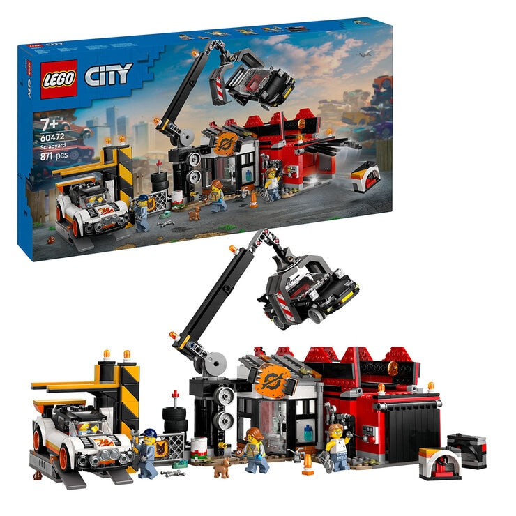 LEGO City Scrapyard with Cars, Salvage Worker Toy for Ages 7 Plus 60472