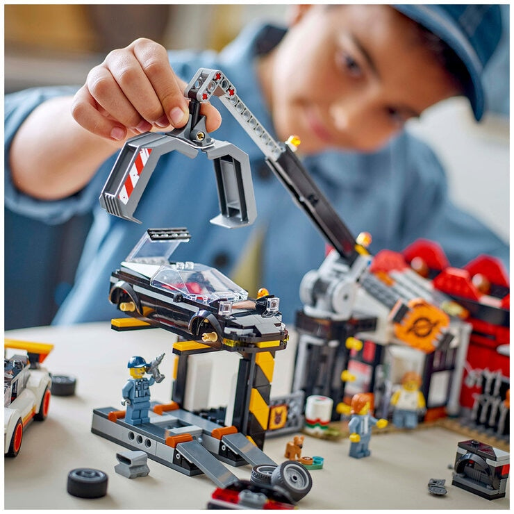 LEGO City Scrapyard with Cars, Salvage Worker Toy for Ages 7 Plus 60472