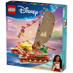 LEGO Disney Moana’s Adventure Canoe Fantasy Toy Model Kit 43270