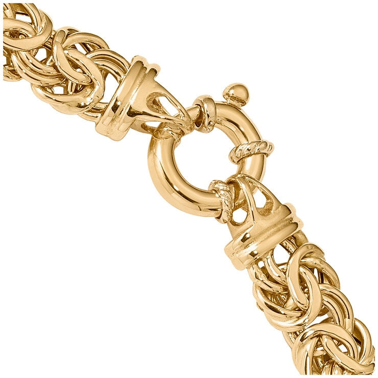 18KT Yellow Gold Graduating Byzantine Chain