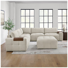 Aiden & Ivy Fabric Stationary Modular Sectional 6 Piece