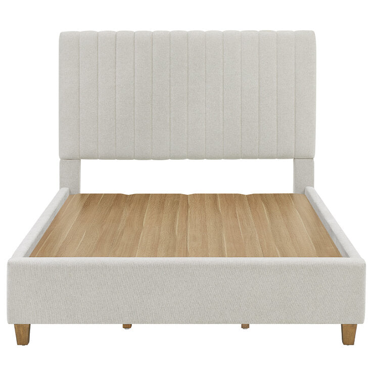 Thomasville Fabric Upholstered Queen Bed Beige