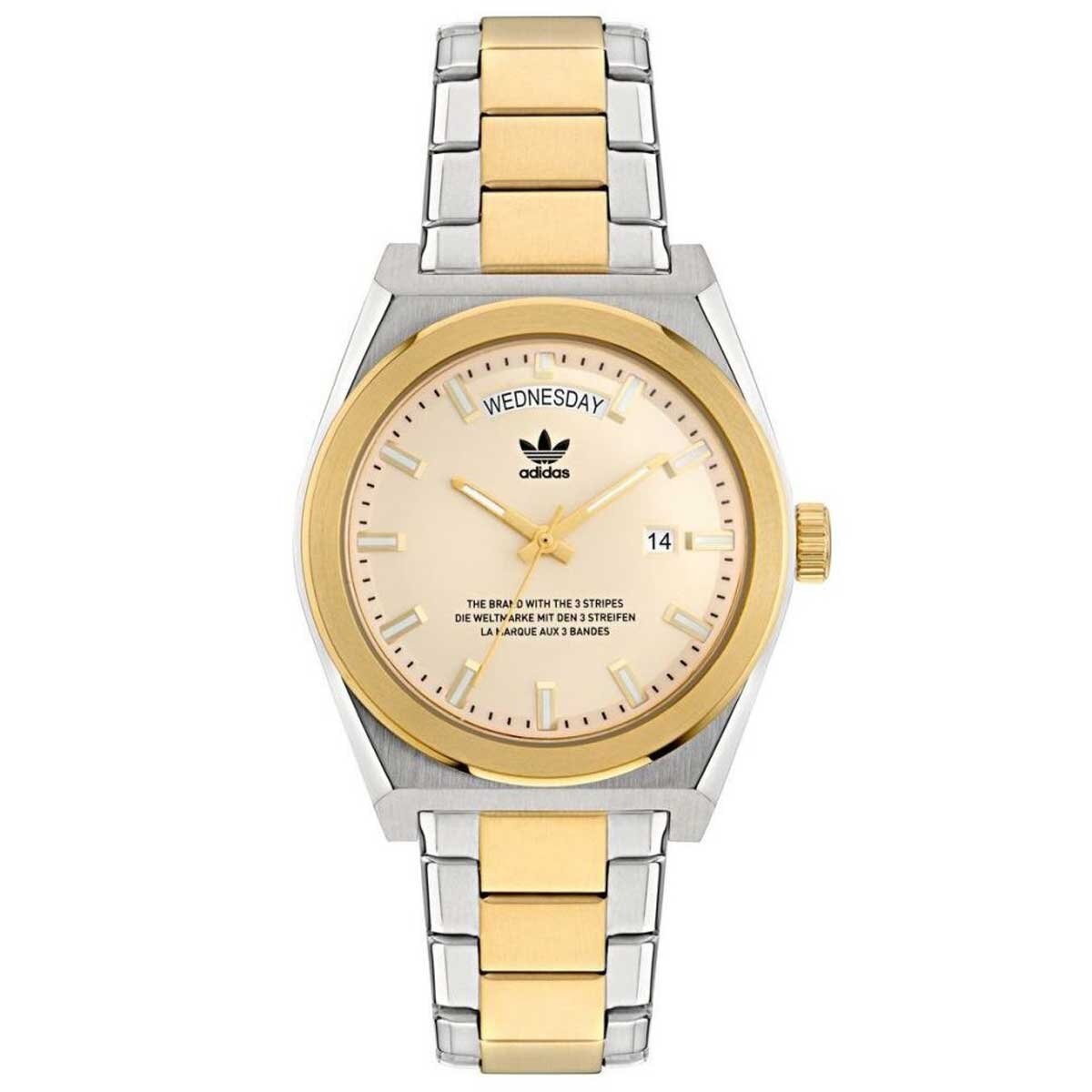 Adidas Originals Code Five Two Tone Stainless Steel Watch AOSY23542