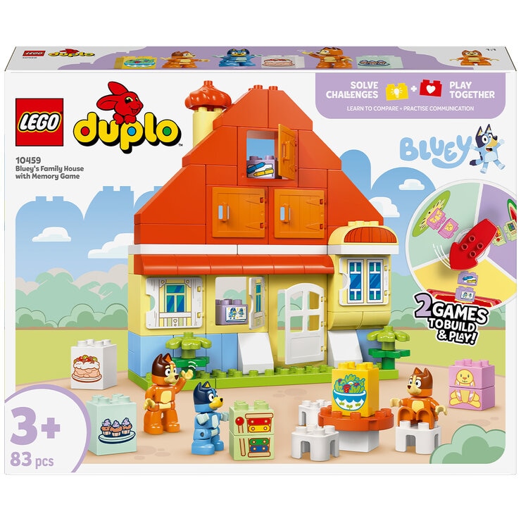 LEGO DUPLO Bluey: Bluey’s Family House with Memory Game 10459