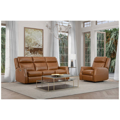 Simon Li Leather Power Reclining Sofa
