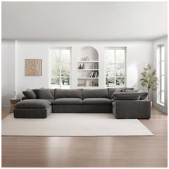Aiden & Ivy 6 Piece Fabric Modular Sectional