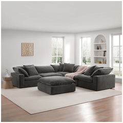 Aiden & Ivy 6 Piece Fabric Modular Sectional