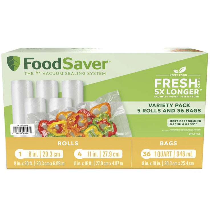 Foodsaver Vacuum Seal Rolls & Bags Variety Pack 2206071 17/11