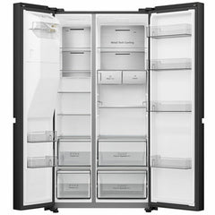 Hisense 632L Side By Side Fridge Black HRSBS633BW