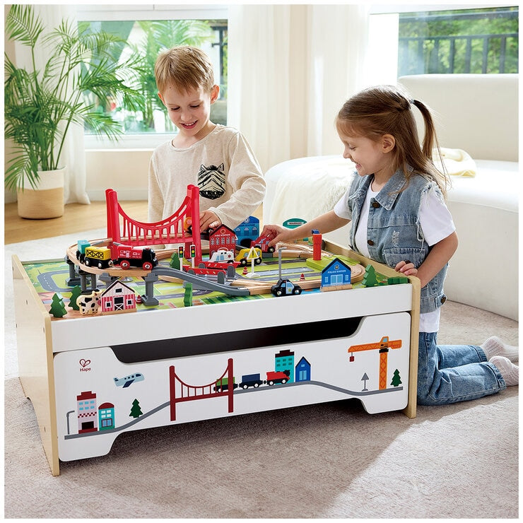 Hape Railway Storage Table Set